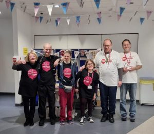 Group of Treat Me Well advocates in the reception of the hospital