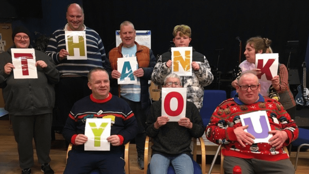 Crossbow Club members saying thank you