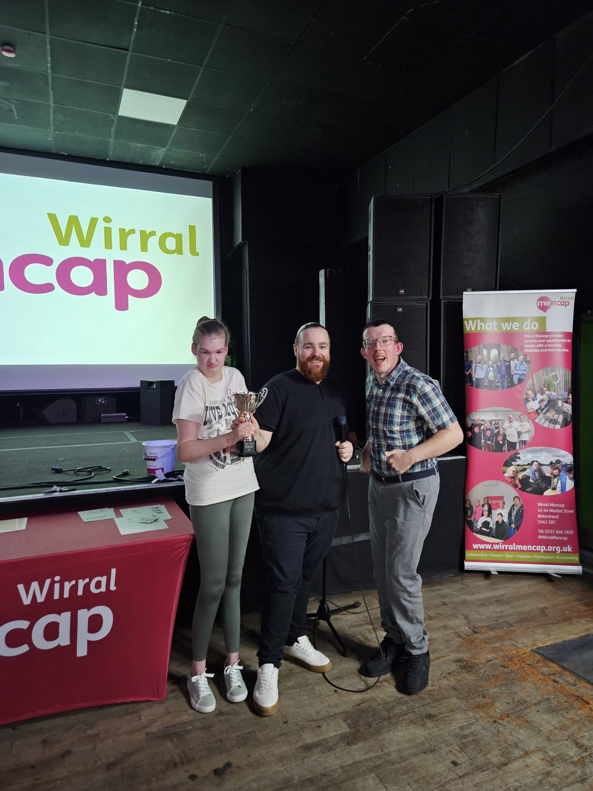 Lloyd presenting Holly with her trophy